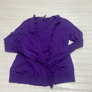 Ralph Lauren | Purple cardigan size medium
